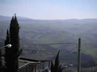 Il panorama che si ammira dall'alto della villa comunale di Ariano Irpino