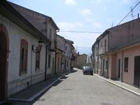 La strada principale di San Pietro Irpino, un tempo San Pietro Indelicato