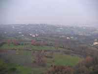 Il paesaggio che si ammira da Torre Le Nocelle